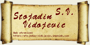 Stojadin Vidojević vizit kartica